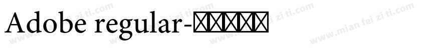 Adobe regular字体转换